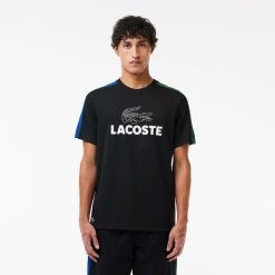 Vetements De Sport | LACOSTE T-Shirt Tennis Ultra-Dry Color-Block Imprime