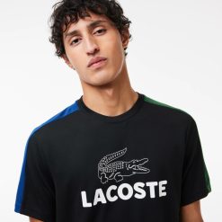 Vetements De Sport | LACOSTE T-Shirt Tennis Ultra-Dry Color-Block Imprime