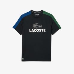 Vetements De Sport | LACOSTE T-Shirt Tennis Ultra-Dry Color-Block Imprime