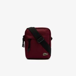 Sacs A Bandouliere | LACOSTE Sacoche Zippee Unie Lacoste Avec Poche Sur Le Devant