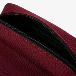 Sacs A Bandouliere | LACOSTE Sacoche Zippee Unie Lacoste Avec Poche Sur Le Devant