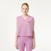 Vetements De Sport | LACOSTE Crop Top Sport Ultra-Dry Avec Imprime Lacoste