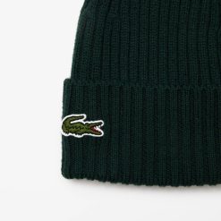 Chapeaux & Casquettes | LACOSTE Bonnet En Laine Cotelee