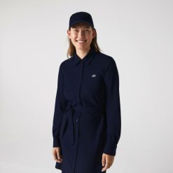 Robes & Jupes | LACOSTE Robe Polo Femme Lacoste Avec Taille Ajustable En Pique De Coton