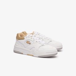 Sneakers | LACOSTE Sneakers Lineshot Femme En Cuir A Col Contraste