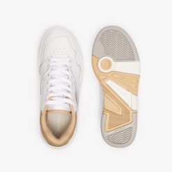 Sneakers | LACOSTE Sneakers Lineshot Femme En Cuir A Col Contraste