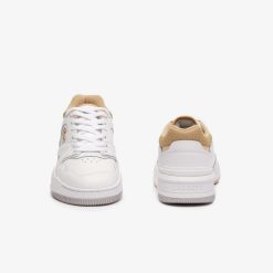 Sneakers | LACOSTE Sneakers Lineshot Femme En Cuir A Col Contraste