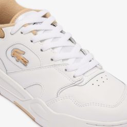 Sneakers | LACOSTE Sneakers Lineshot Femme En Cuir A Col Contraste