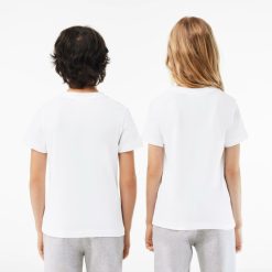 Vetements Fille | LACOSTE T-Shirt Uni En Jersey De Coton