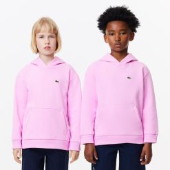 Vetements Fille | LACOSTE Sweatshirt A Capuche Enfant En Molleton De Coton Biologique