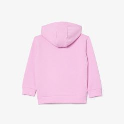 Vetements Fille | LACOSTE Sweatshirt A Capuche Enfant En Molleton De Coton Biologique