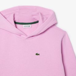 Vetements Fille | LACOSTE Sweatshirt A Capuche Enfant En Molleton De Coton Biologique