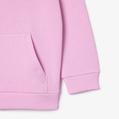 Vetements Fille | LACOSTE Sweatshirt A Capuche Enfant En Molleton De Coton Biologique