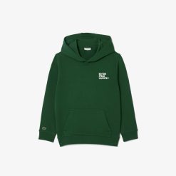 Vetements Fille | LACOSTE Sweatshirt A Capuche Imprime Dos