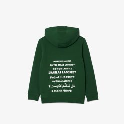 Vetements Fille | LACOSTE Sweatshirt A Capuche Imprime Dos