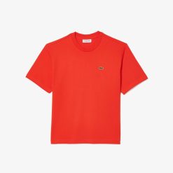 T-Shirts | LACOSTE T-Shirt Relaxed Fit En Jersey De Coton Pima Leger