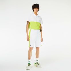 Pantalons & Shorts | LACOSTE Short Homme Regular Fit Color-Block En Molleton De Coton