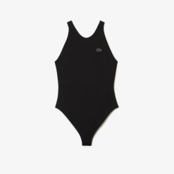 Maillots De Bain | LACOSTE Maillot De Bain Une Piece Femme Lacoste En Polyamide Recycle