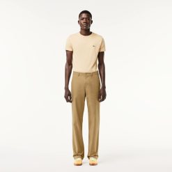 Pantalons & Shorts | LACOSTE Pantalon Chino Straight Fit En Twill De Coton