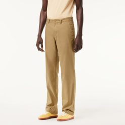 Pantalons & Shorts | LACOSTE Pantalon Chino Straight Fit En Twill De Coton