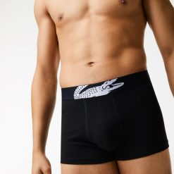 Sous-Vetements & Vetements D'Interieur | LACOSTE Lot De 3 Boxers Courts Homme Lacoste Avec Imprime Crocodile