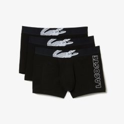 Sous-Vetements & Vetements D'Interieur | LACOSTE Lot De 3 Boxers Courts Homme Lacoste Avec Imprime Crocodile