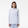 Chemises & Hauts | LACOSTE Chemise Oversize Fit En Popeline De Coton