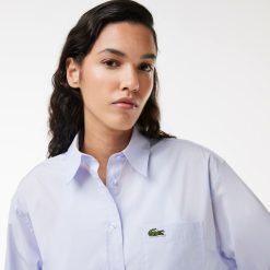 Chemises & Hauts | LACOSTE Chemise Oversize Fit En Popeline De Coton