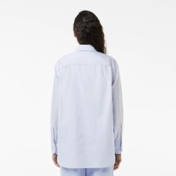 Chemises & Hauts | LACOSTE Chemise Oversize Fit En Popeline De Coton