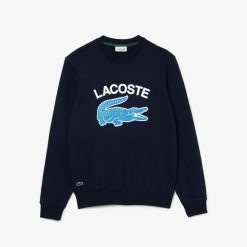 Sweatshirts | LACOSTE Sweatshirt Homme Lacoste Col Rond Imprime Crocodile