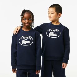 Vetements Fille | LACOSTE Sweatshirt Enfant Color-Block Avec Marquage Contraste Lacoste