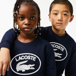 Vetements Fille | LACOSTE Sweatshirt Enfant Color-Block Avec Marquage Contraste Lacoste