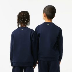 Vetements Fille | LACOSTE Sweatshirt Enfant Color-Block Avec Marquage Contraste Lacoste