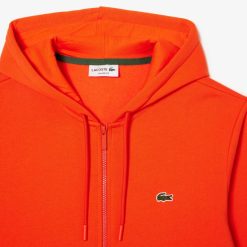 Sweatshirts | LACOSTE Sweatshirt Jogger Zippe Homme En Molleton Lacoste Avec Poche Kangourou