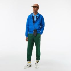 Sweatshirts | LACOSTE Sweatshirt Jogger Zippe Homme En Molleton Lacoste Avec Poche Kangourou