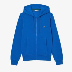 Sweatshirts | LACOSTE Sweatshirt Jogger Zippe Homme En Molleton Lacoste Avec Poche Kangourou