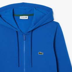 Sweatshirts | LACOSTE Sweatshirt Jogger Zippe Homme En Molleton Lacoste Avec Poche Kangourou