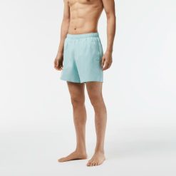 Maillots De Bain | LACOSTE Short De Bain Leger Court Uni Avec Boxer Integre