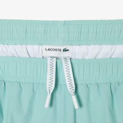 Maillots De Bain | LACOSTE Short De Bain Leger Court Uni Avec Boxer Integre