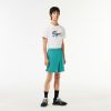 Vetements De Sport | LACOSTE Short A Carreaux Homme Lacoste Sport En Mesh Extensible