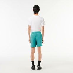 Vetements De Sport | LACOSTE Short A Carreaux Homme Lacoste Sport En Mesh Extensible