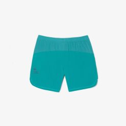 Vetements De Sport | LACOSTE Short A Carreaux Homme Lacoste Sport En Mesh Extensible