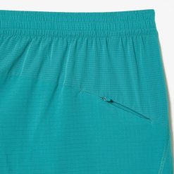 Vetements De Sport | LACOSTE Short A Carreaux Homme Lacoste Sport En Mesh Extensible