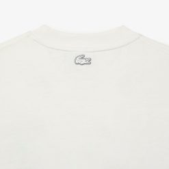 T-Shirts | LACOSTE T-Shirt A Manches Longues Homme Lacoste Loose Fit Imprime