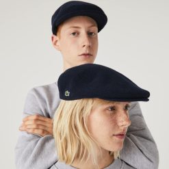 Chapeaux & Casquettes | LACOSTE Beret Unie Lacoste En Feutre De Laine Melangee