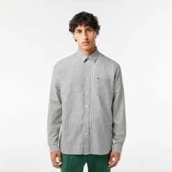 Chemises | LACOSTE Chemise A Carreaux En Flanelle De Coton