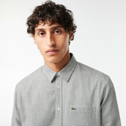 Chemises | LACOSTE Chemise A Carreaux En Flanelle De Coton