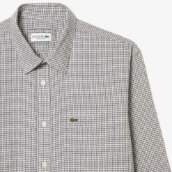 Chemises | LACOSTE Chemise A Carreaux En Flanelle De Coton