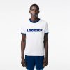 T-Shirts | LACOSTE T-Shirt Avec Imprime Lacoste Et Details Contrastes