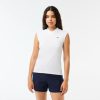 Vetements De Sport | LACOSTE Polo Sans Manche Femme Golf Lacoste Sport Ultra-Dry En Coton Biologique